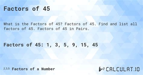 multiples of 45|all factors of 45.
